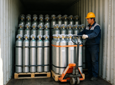 LPG cylinder dimensions, LPG cylinder diameter, empty gas cylinder weight, LPG cylinder drawing, container loading solution