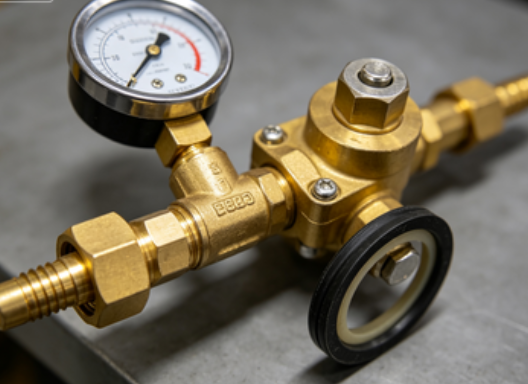 LPG cylinder connection, brass gas valve fitting, leak-proof cylinder assembly, commercial LPG cylinder, gas pipeline accessory