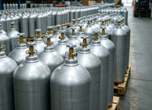 portable LPG gas bottle, camping propane cylinder, field operation fuel supply, lightweight pressure vessel, disaster relief energy equipment