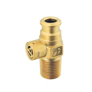Product Category: Valve Item No.: YSF‑18 Product Specification: Compact forged brass LPG cylinder valve with Φ20 interface for refillable gas cylinder assembly Material: Forged brass