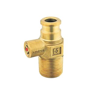 Forged brass safety LPG cylinder valve with built‑in pressure relief protection