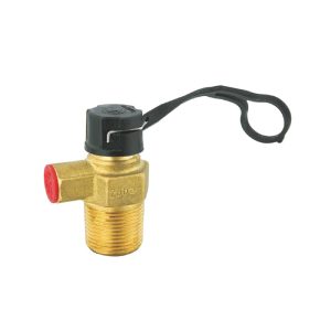 Safety‑type LPG gas cylinder valve with built‑in pressure relief protection