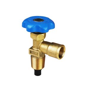 Forged brass LPG cylinder valve with left‑hand thread for various refillable gas cylinders